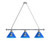 Creighton Billiard Light w/ Bluejays Logo - 3 Shade (Chrome) Image 1