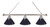 Plain Dark Blue Billiard Light w/ Dark Blue Color - 3 Shade (Chrome) Image 1