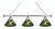 Kentucky State Billiard Light w/ Thorobreds Logo - 3 Shade (Chrome) Image 1