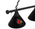 Louisville Billiard Light w/ Cardinals Logo - 3 Shade (Chrome) Image