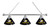 Michigan Tech Billiard Light w/ Huskies Logo - 3 Shade (Chrome) Image 1