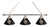 New Mexico Billiard Light w/ Lobos Logo - 3 Shade (Chrome) Image 1