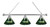 Northern Michigan Billiard Light w/ Wildcats Logo - 3 Shade (Chrome) Image 1