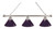 Plain Purple Billiard Light w/ Purple Color - 3 Shade (Chrome) Image 1