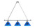St Louis Billiard Light w/ Blues Logo - 3 Shade (Chrome) Image 1