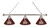 Texas State Billiard Light w/ Bobcats Logo - 3 Shade (Chrome) Image 1