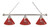Western Kentucky Billiard Light w/ Hilltoppers Logo - 3 Shade (Chrome) Image 1