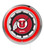 19" University of Utah Clock w/ Double Neon Ring Image 1