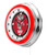 19" University of Wisconsin "Bucky" Clock w/ Double Neon Ring Image