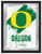 Oregon Ducks Logo Mirror w/ Wood Frame