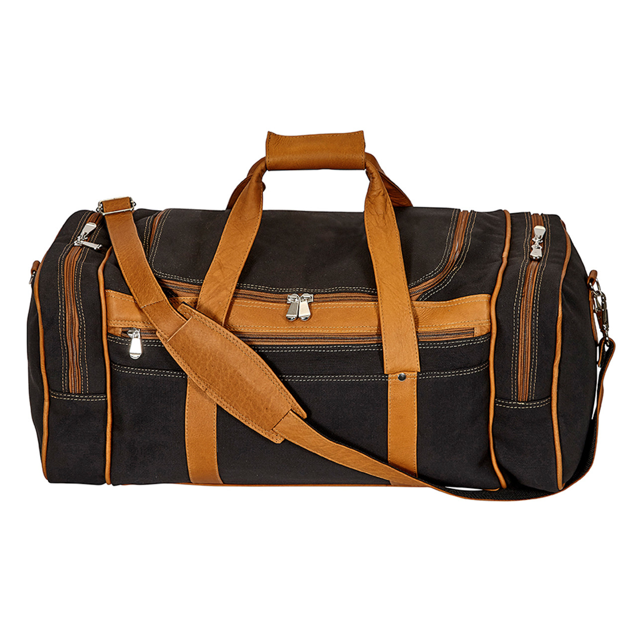 Large leather store duffel