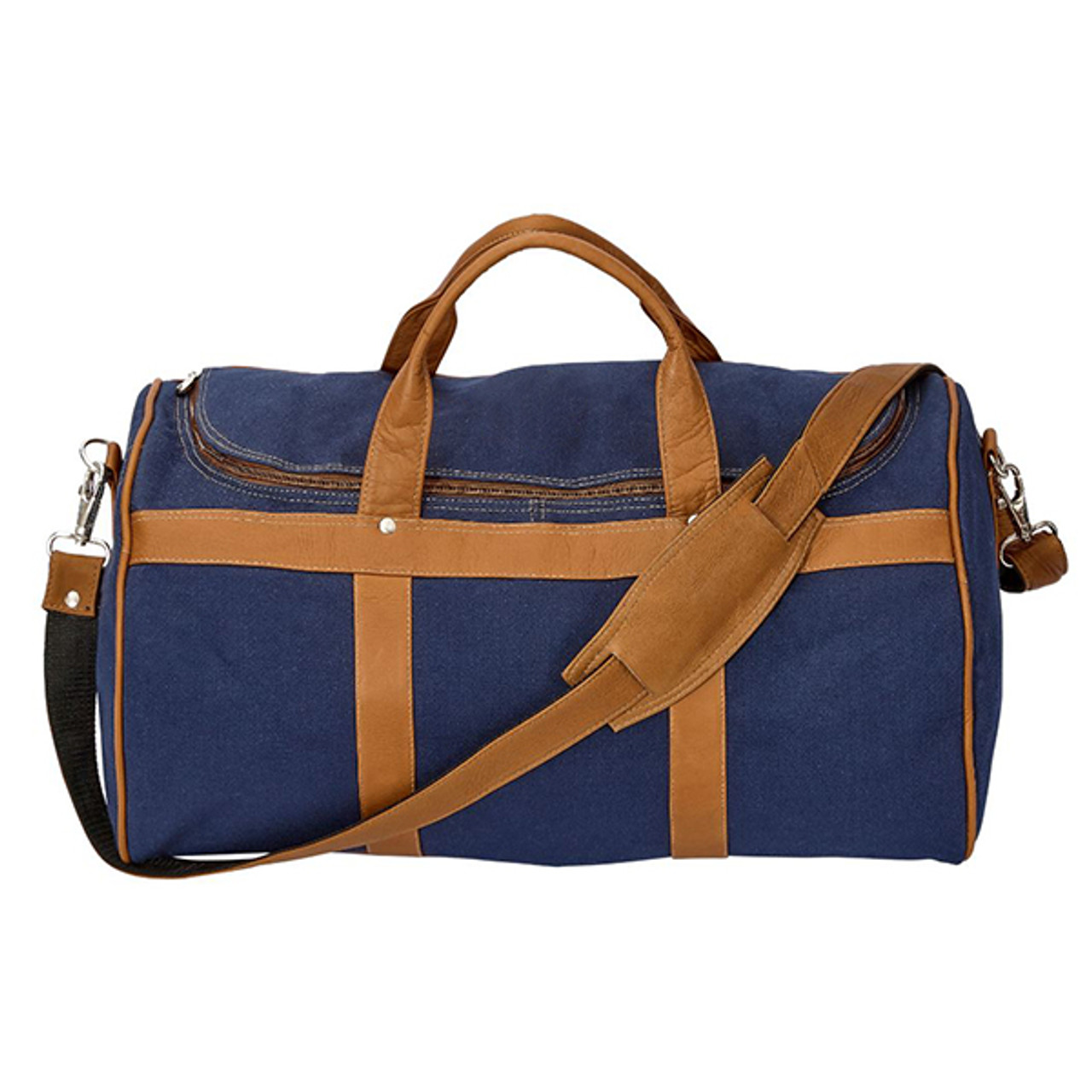 Classic Duffel Bag in Canvas with Colombian Leather Trim