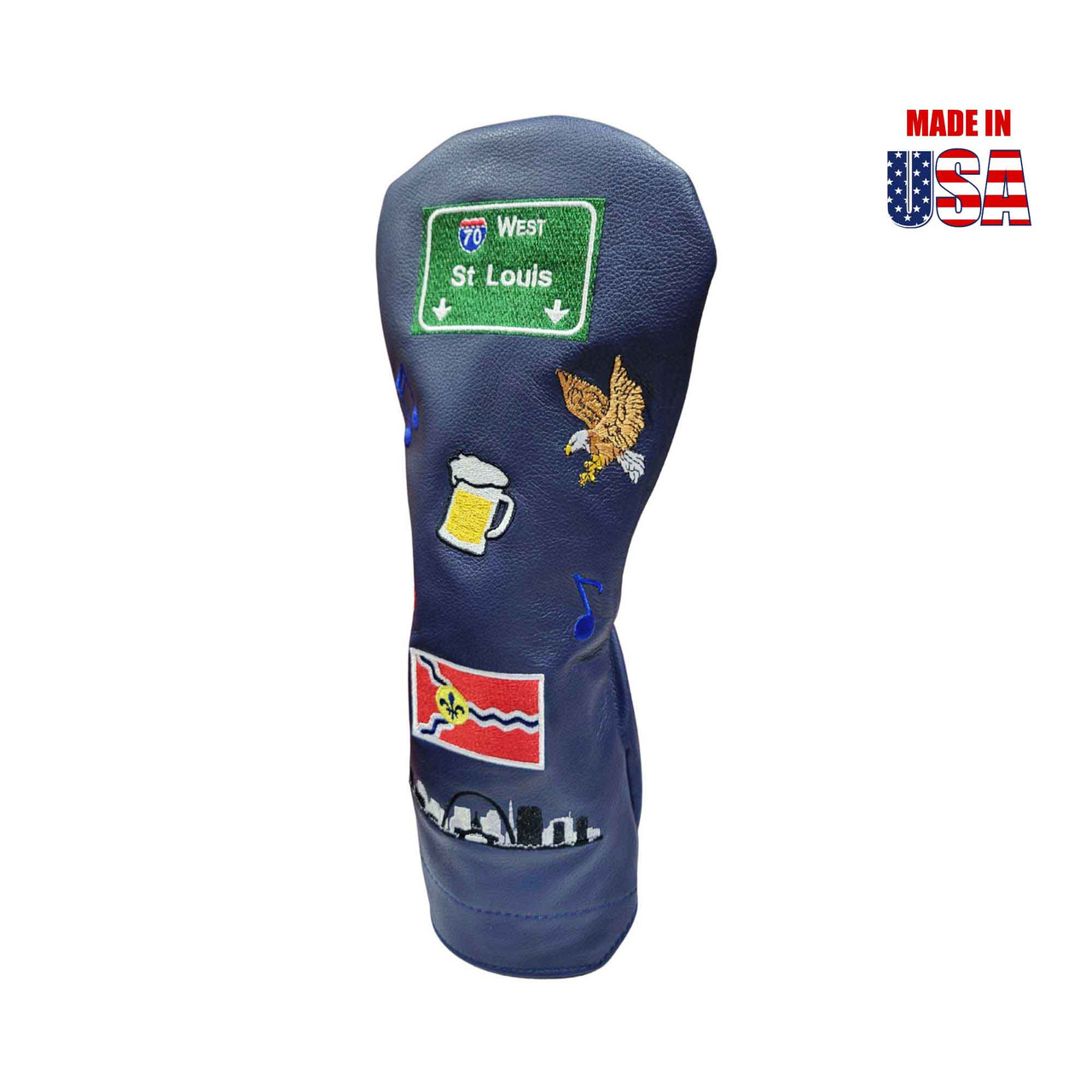 St. Louis Mural Headcovers in American Leather