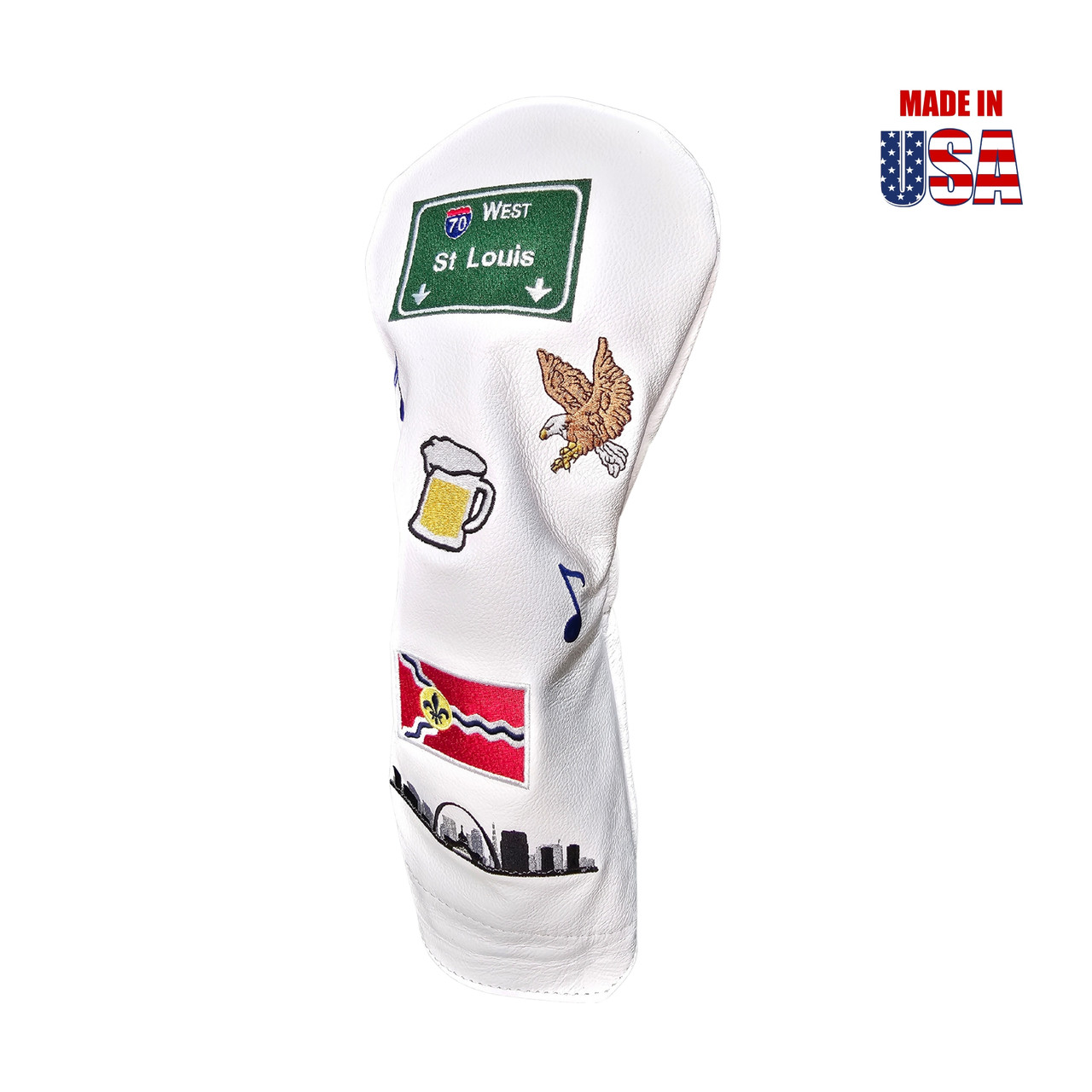 St. Louis Mural Headcovers in American Leather