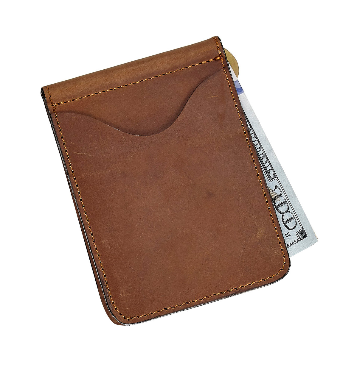 Money Clip Wallet, Crazy Horse Leather