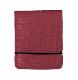 Cash Cover Ferrari Red Gator Print Leather