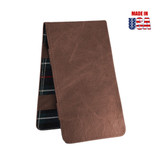 Premium Pull-Up Whiskey Leather Scorecard & Yardage Book Holder