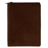 Café Colombian Leather Zipper Portfolio