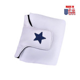 Universal Mallet Putter Covers in white American Leather with Dancing Star Embroidery