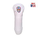 Sugar Skull White American Leather Hybrid Headcover , 4, winstoncollection.com