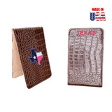 Scorecard Holder & Yardage Book, Outline of Texas with the flag embroidered inside it 	1