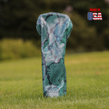 Exotic Snakeskin Leather Headcovers green 3