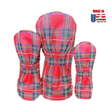 Tartan Plaid Leather Headcovers 6