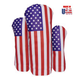 American Flag Headcovers grouped