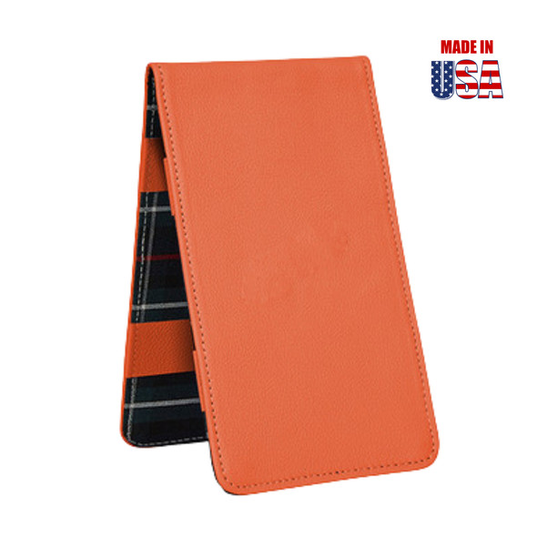 Orange American Leather Scorecard & Yardage Book Holder