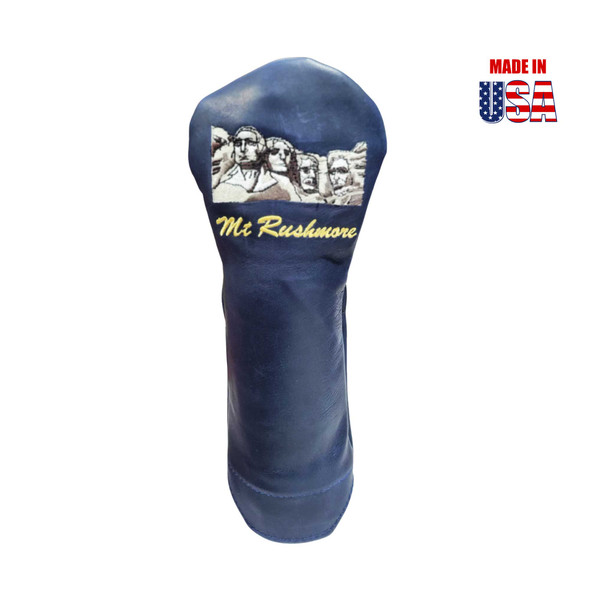 Mount Rushmore Image on Navy Premium Pullup Fairway Headcover 1, winstoncollection.com