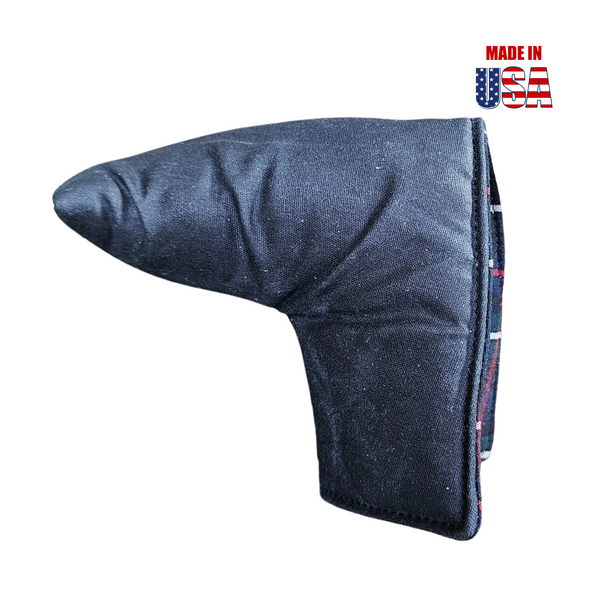 Black Solid Waxed Canvas Blade Putter Covers