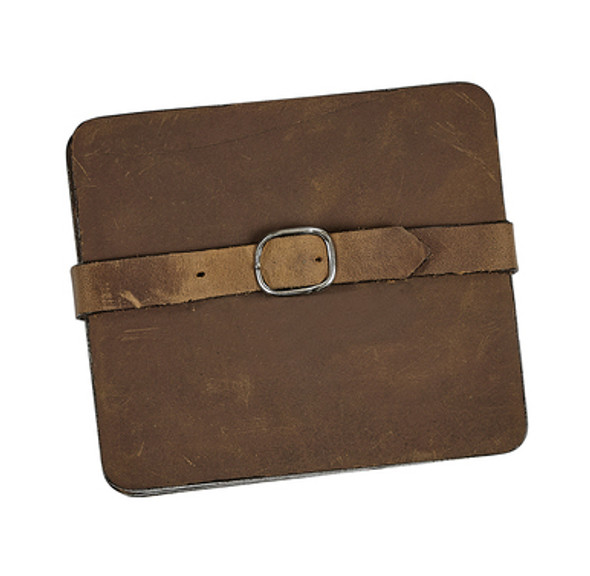 Square Coaster Set, Crazy Horse Leather