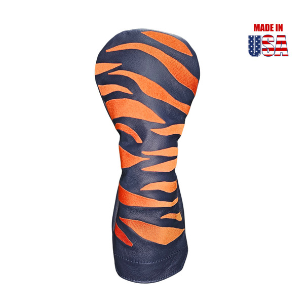 Tiger Stripe Leather Headcovers Driver 1, winstoncollection.com