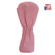 Pink Back of Swinging Woman Golfer White American Leather Front