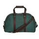 Forest Green Club Travel Bag with Cafe Colombian Leather Trim