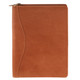 Tan Colombian Leather Zipper Portfolio