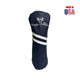 Navy American Leather w/White Stripes Driver Headcover, Winston Logo