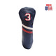 #3 Fairway Navy with White/Red Stripe White Embroidery with Red Outline