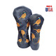 Pheasant on the Run in Navy Blue Pull-Up Leather Driver or Fairway Headcover