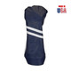 Navy American Leather with White Stripes Front, White Back Driver Headcover