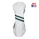 White with Kelly Green Stripe and Back