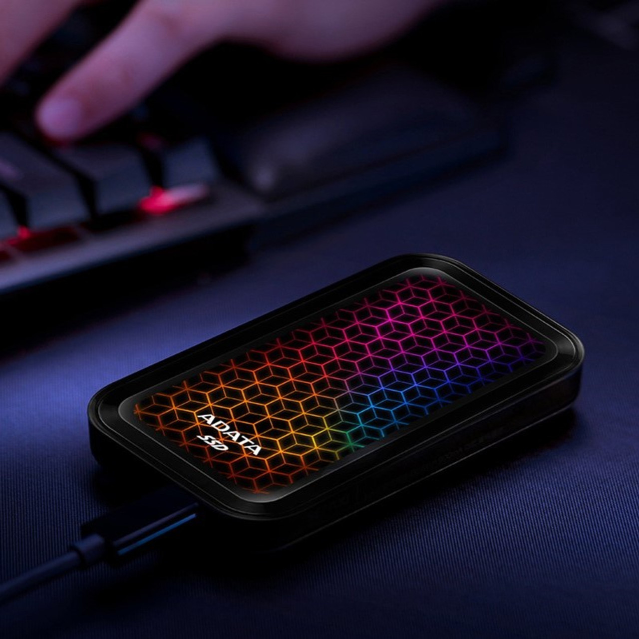 ADATA RGB SE770G 512GB USB3.2 Type-C 高速転送 ゲーミングおよび