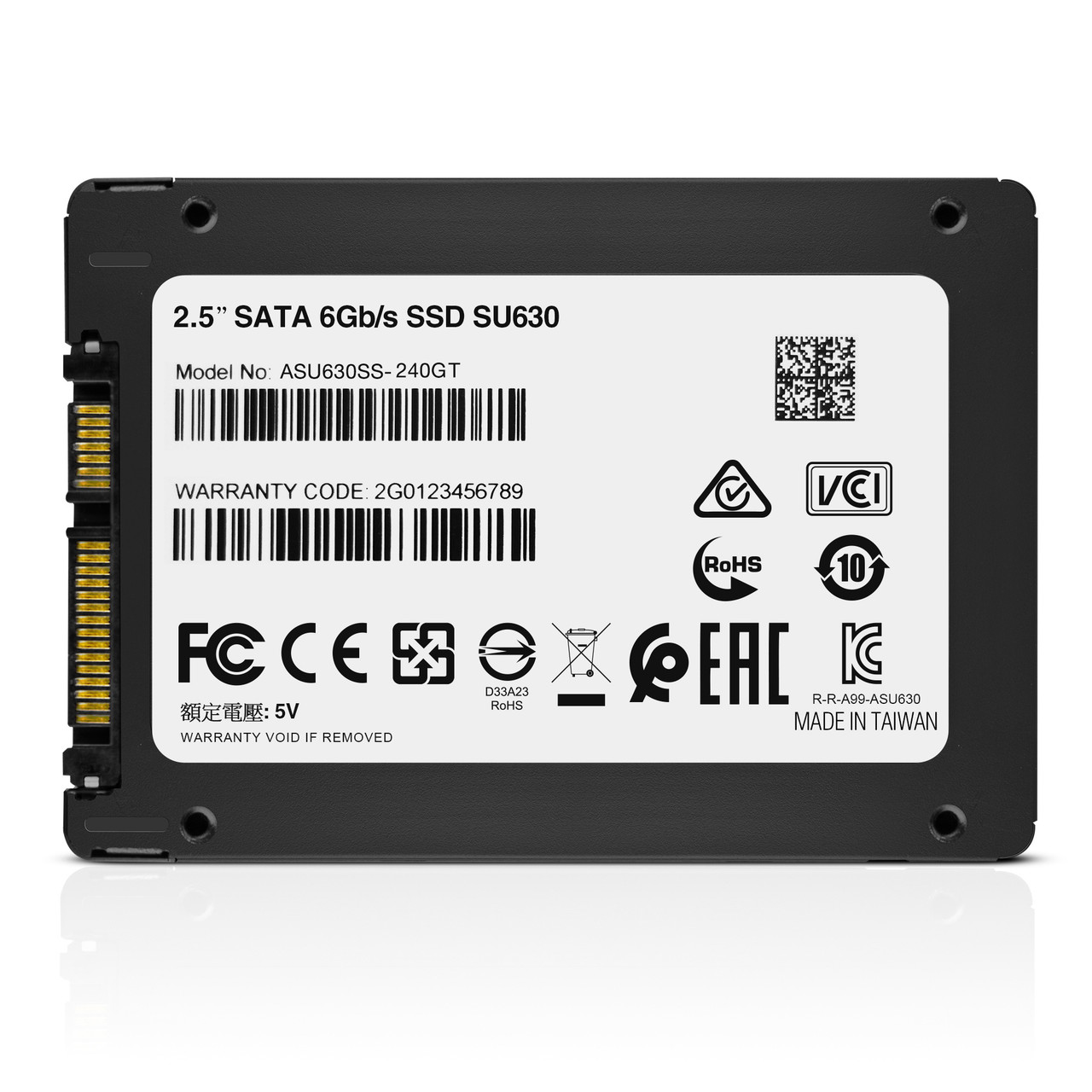ADATA Ultimate Series: SU630 240GB SATA III - 2.5" Internal Solid State  Drive | 3D QLC - Black/Green SSD | Up to 520MBps - 1PK - ADATA