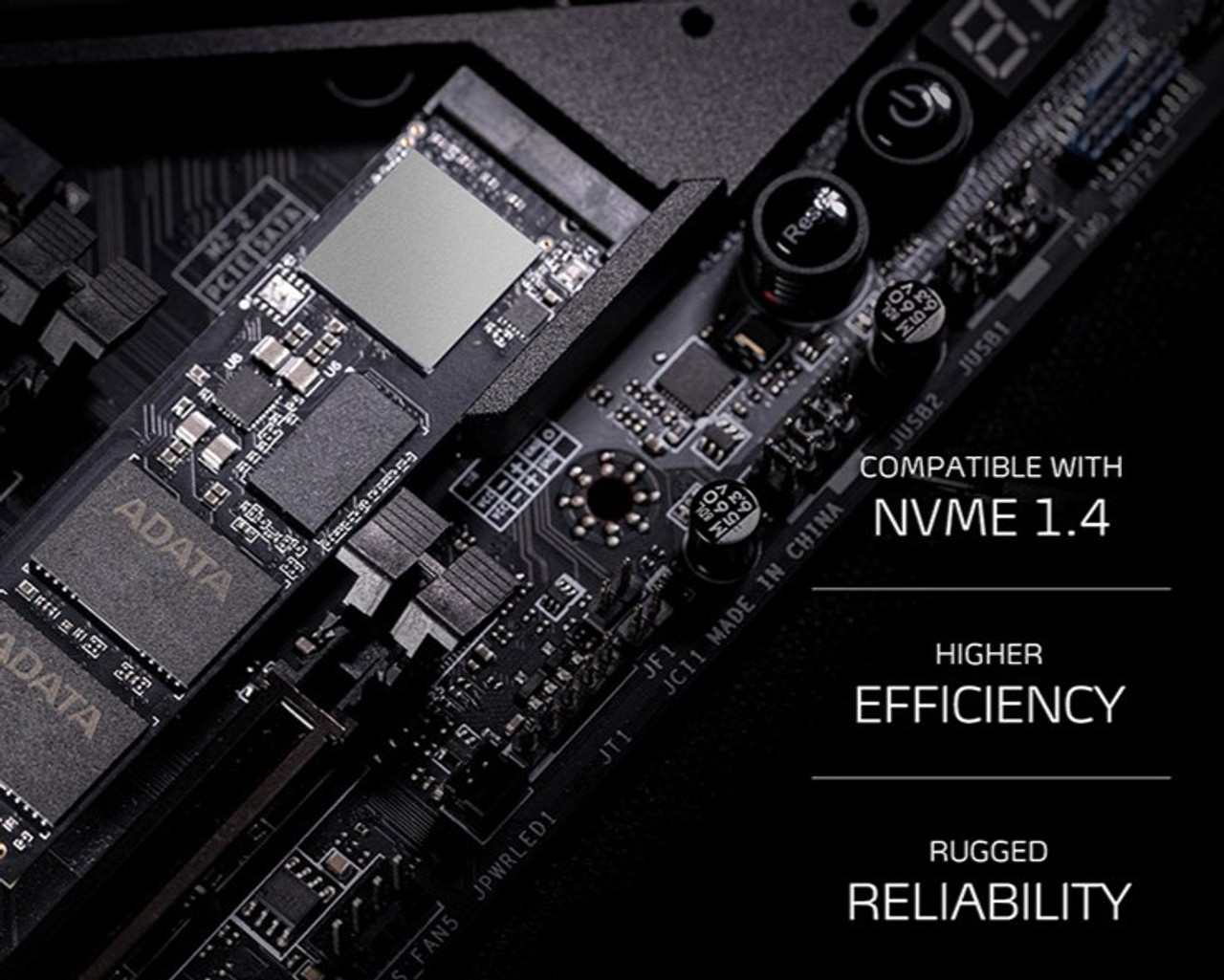 直販特注 ADATA Premier SSD NVMe M.2 PCIe 4.0 ヒートシンク付属 1TB