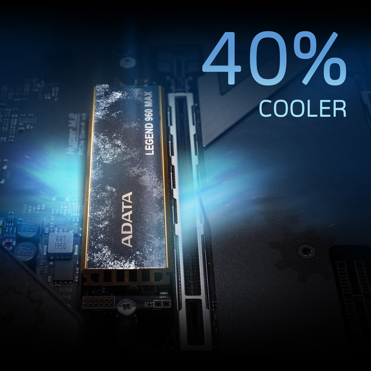 Adata Disque SSD Legend 960 - NVMe PCIe Gen4 M.2 2280 - 2To / PS5 - 7800  Mo/s à prix pas cher
