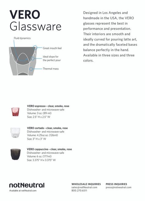 Vero Rose Espresso Glass 3oz