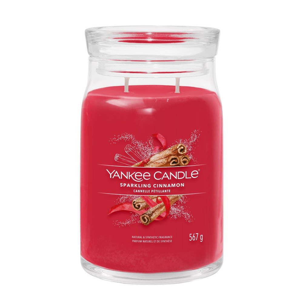 yankee candle candela profumata grande Sparkling Cinnamon