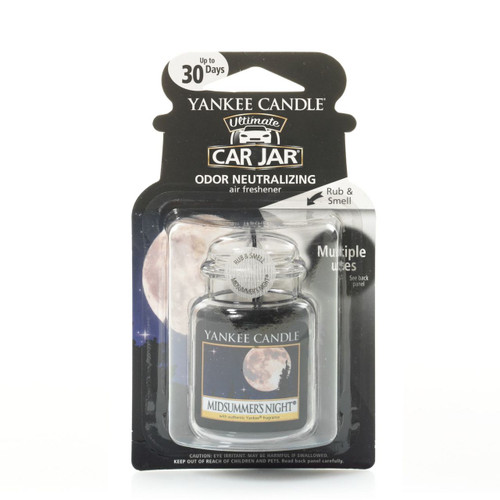 Yankee Candle, fragranza piccoli spazi, profumo auto, profumatore viaggio,  car jar ultimate, neutralizzatore odori, da appendere, midsummers night