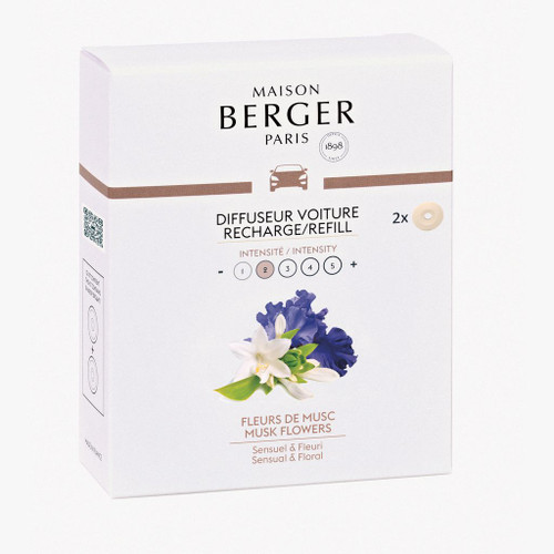 MAISON BERGER RICARICA X2 DIFFUSORE AUTO FLEUR DE MUSC