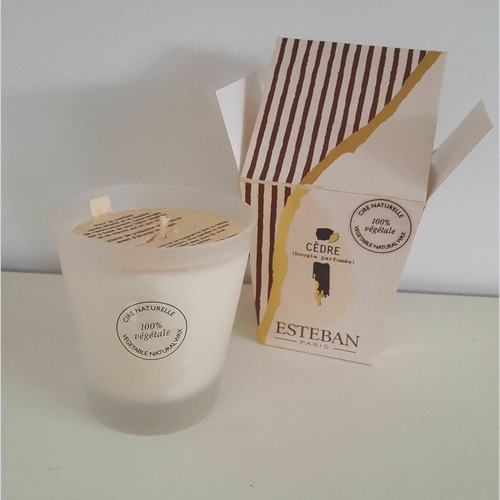 Esteban :: Candele Profumate :: Esteban Paris - Candela decorativa  profumata ricaricabile IRIS CACHEMIRE 170g con tappo in ceramica